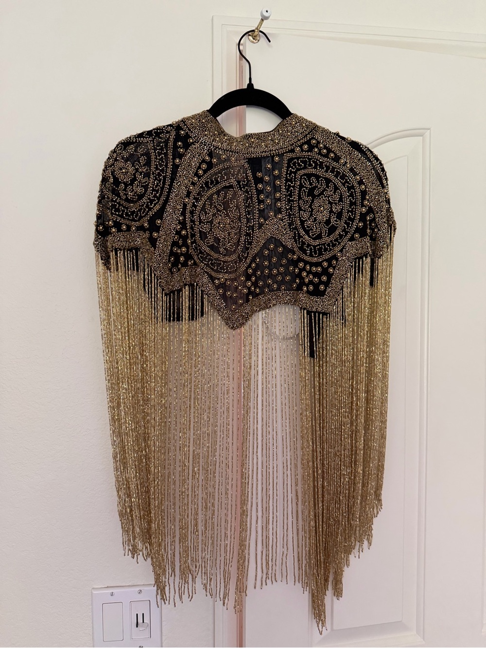 Nasty Gal Black Sheer Embellished Jacket with Gold Beading - Picture 5 of 6